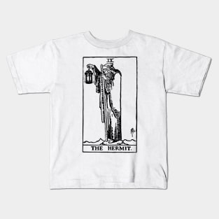 The Hermit Tarot in black Kids T-Shirt